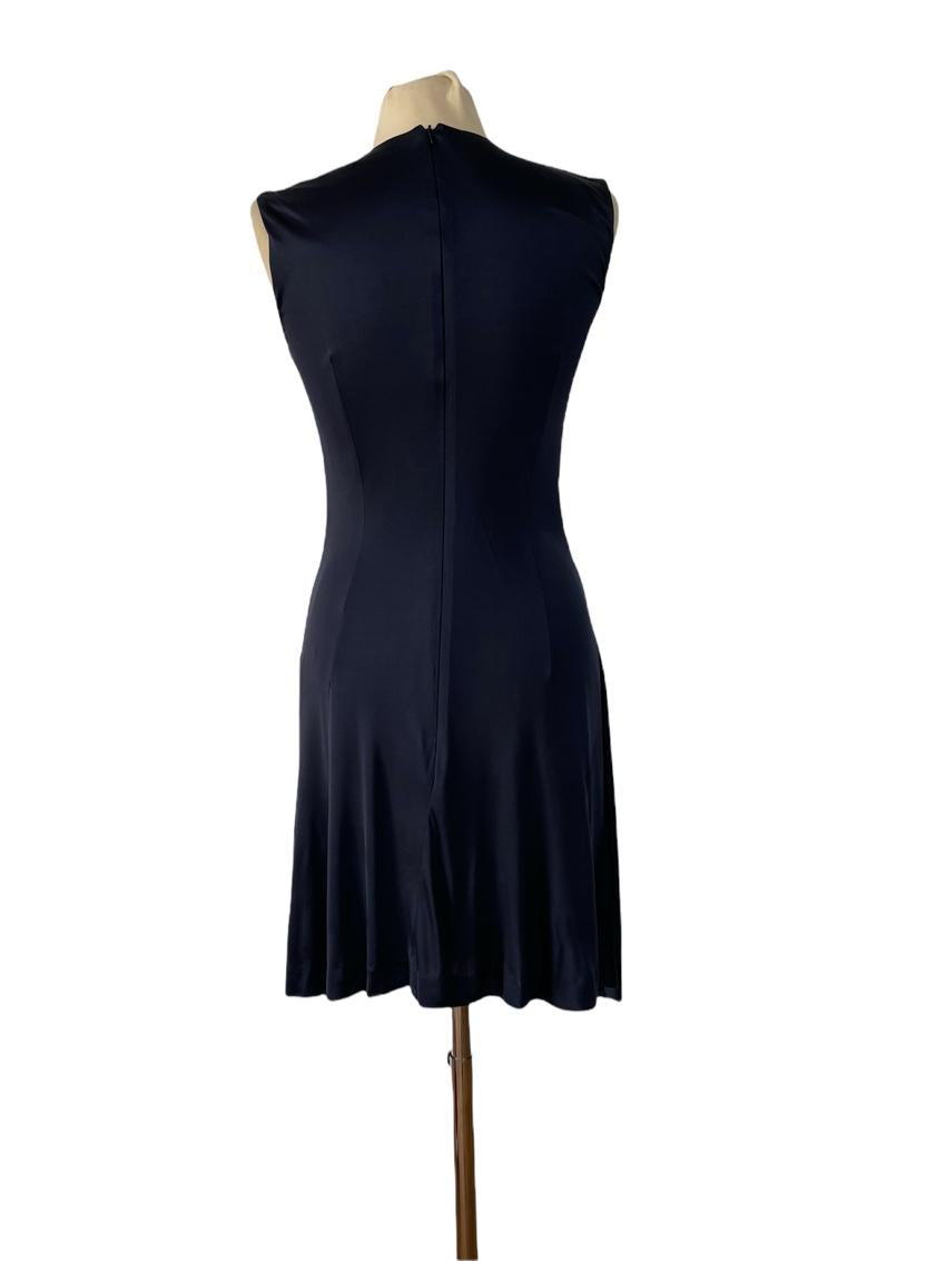 Marios Schwaab Navy Crystal Embellished Mini Dress