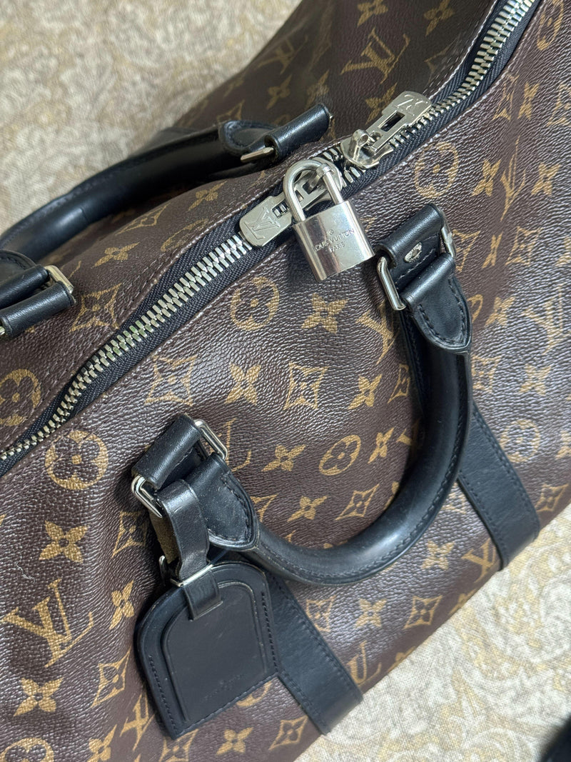 Louis Vuitton Coated Canvas Keepall Bandouliere 45