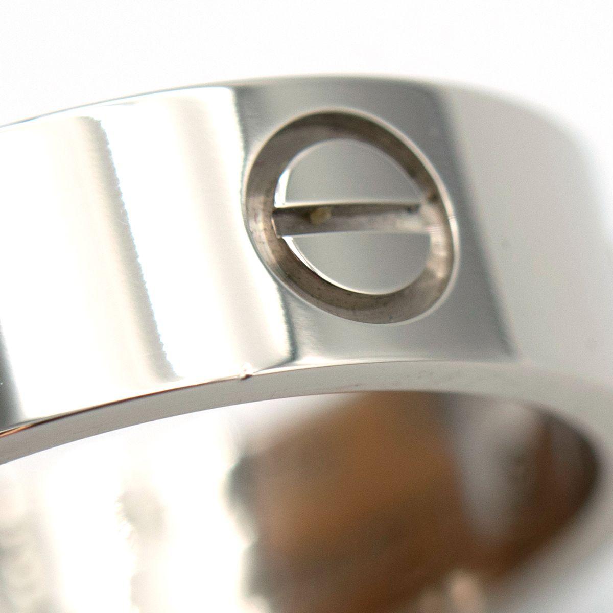 Cartier White Gold LOVE Ring 50