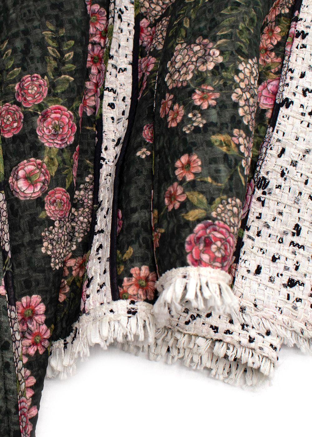 Giambattista Valli Black and White Lightweight Tweed Coat
