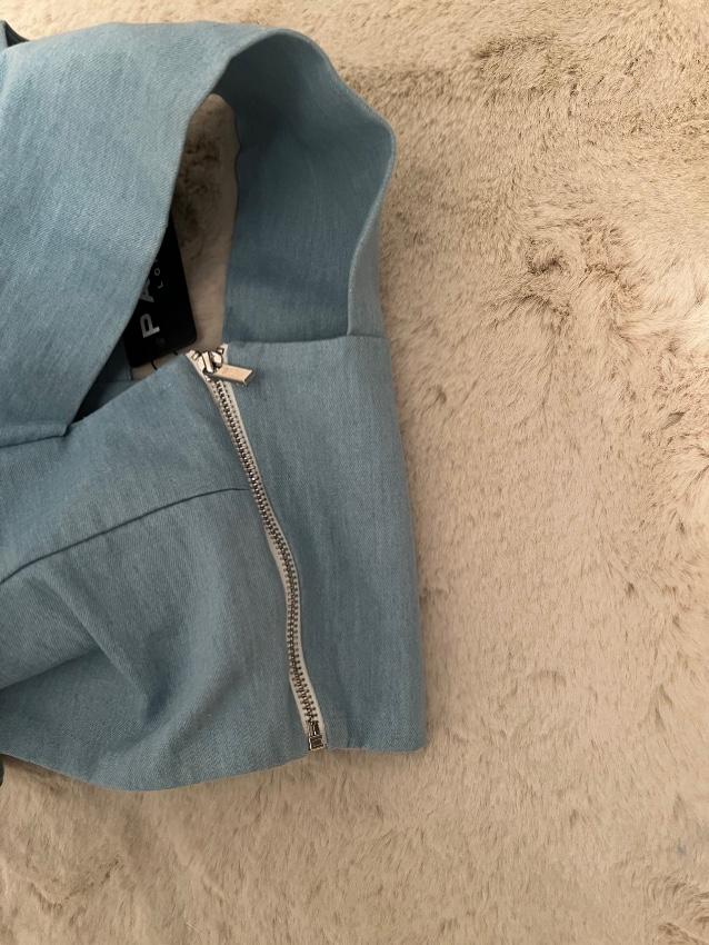 Paper London Plage Twist Top in Nichol Blue