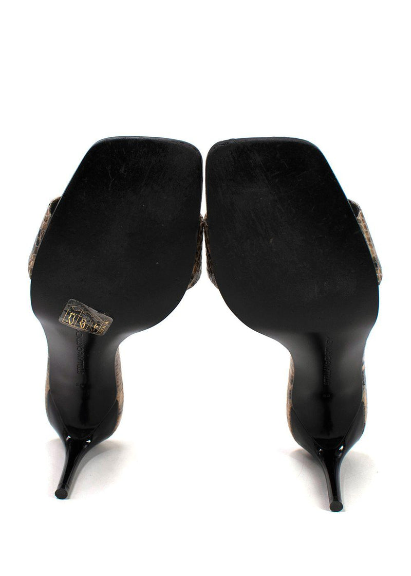 Stella McCartney Faux Snakeskin Mules
