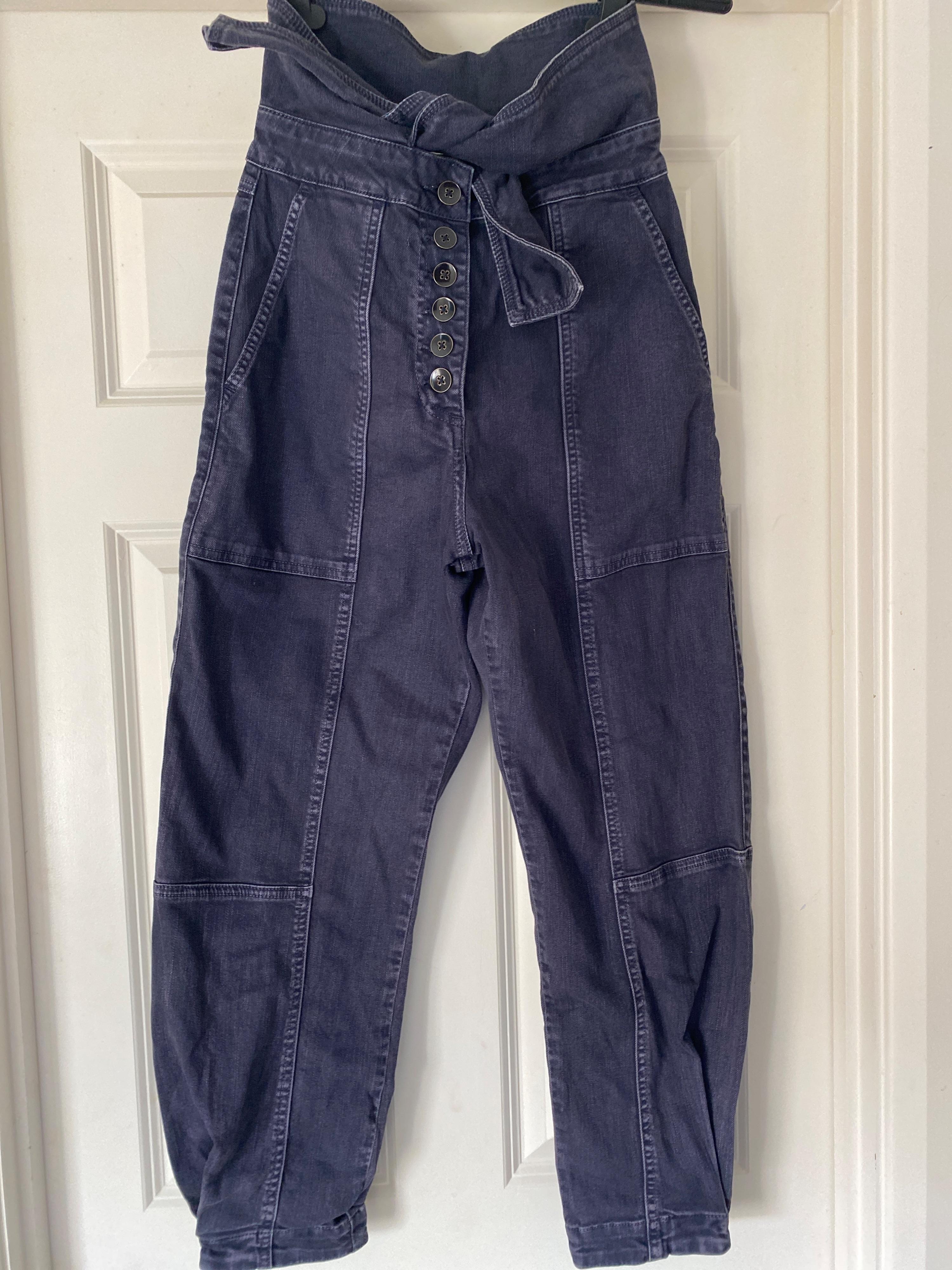 Dark denim Briar paperbag waist jeans