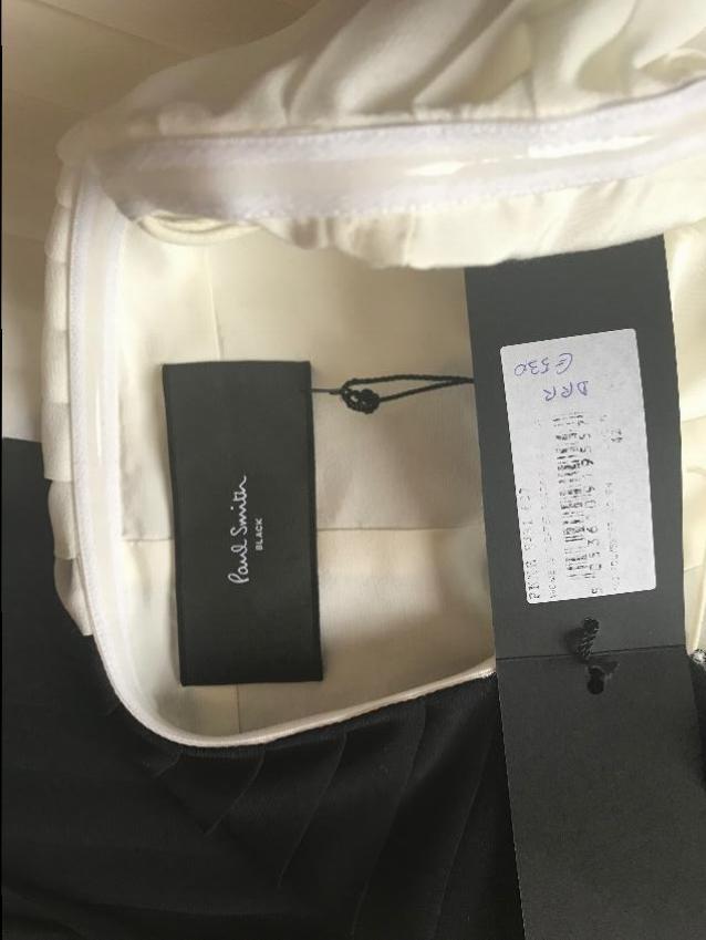 Paul Smith Black Label Pleated Chiffon Gown