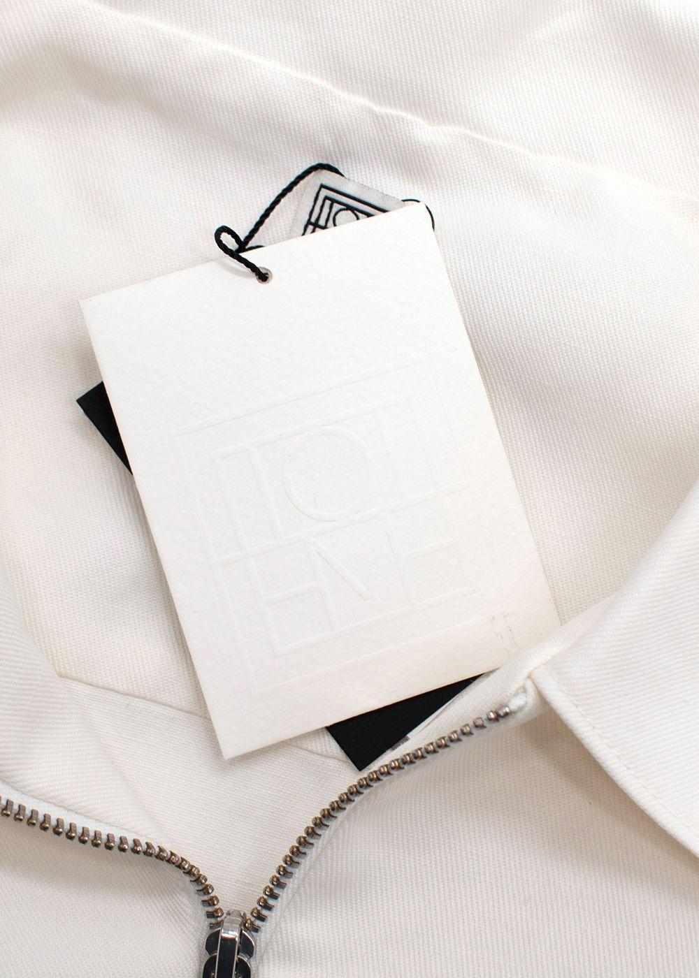 Toteme Off White Linen Blend Tracksuit Top