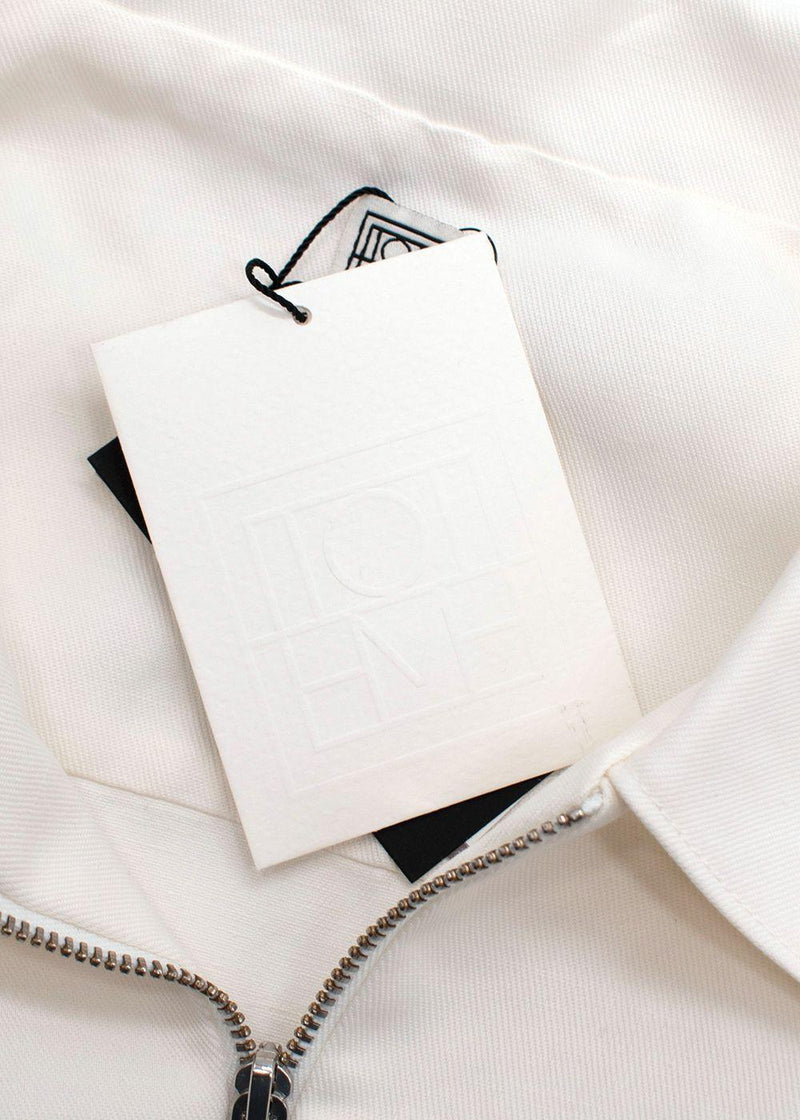Toteme Off White Linen Blend Tracksuit Top