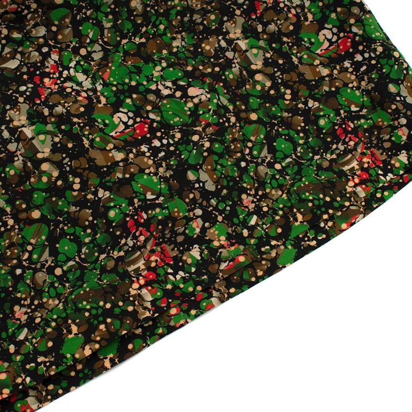 M Missoni Green Printed Sleeveless Shift Dress