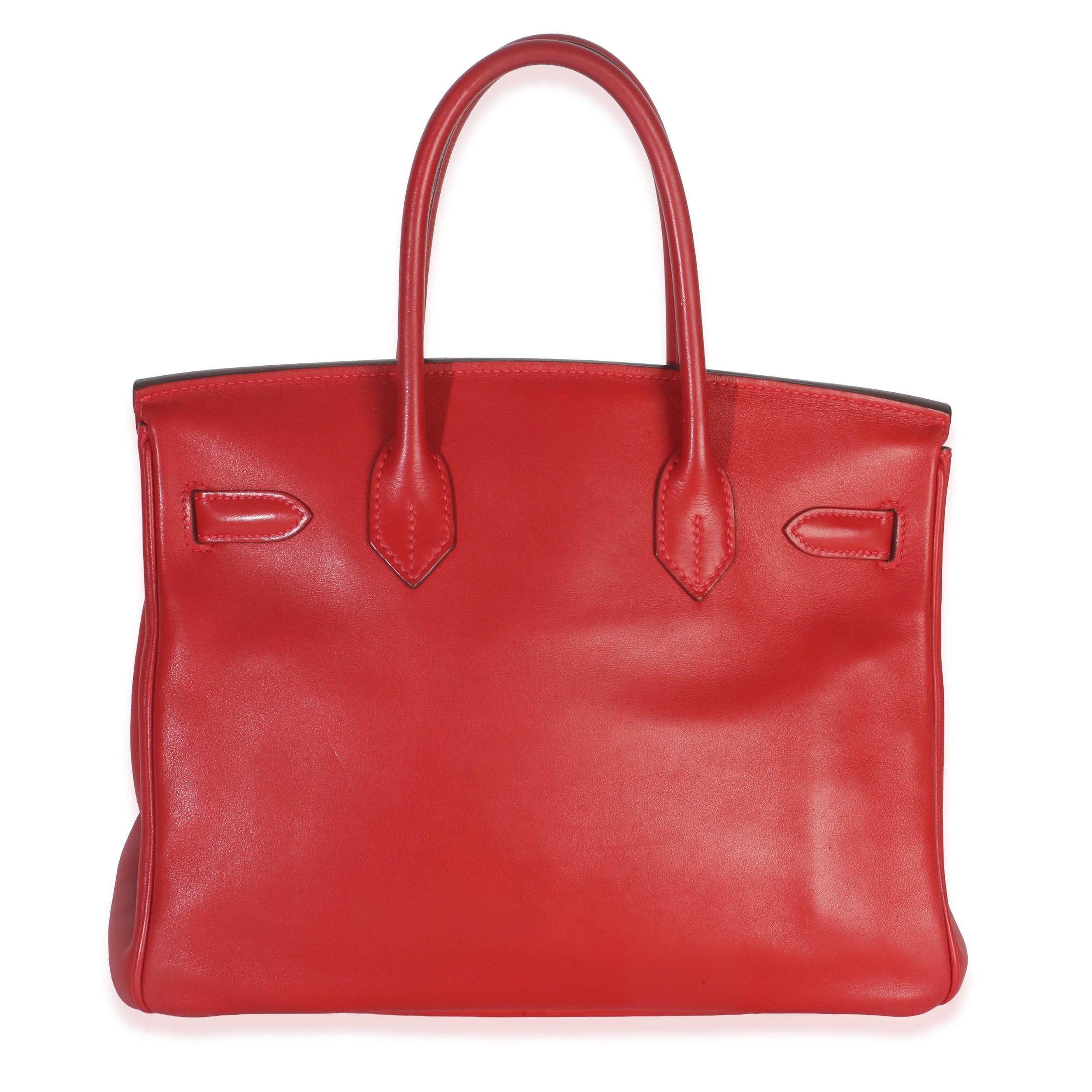 Hermès  Swift Birkin 30 PHW Rouge Casaque