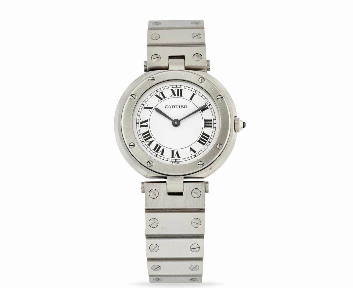 Cartier Santos Round Stainless Steel Watch
