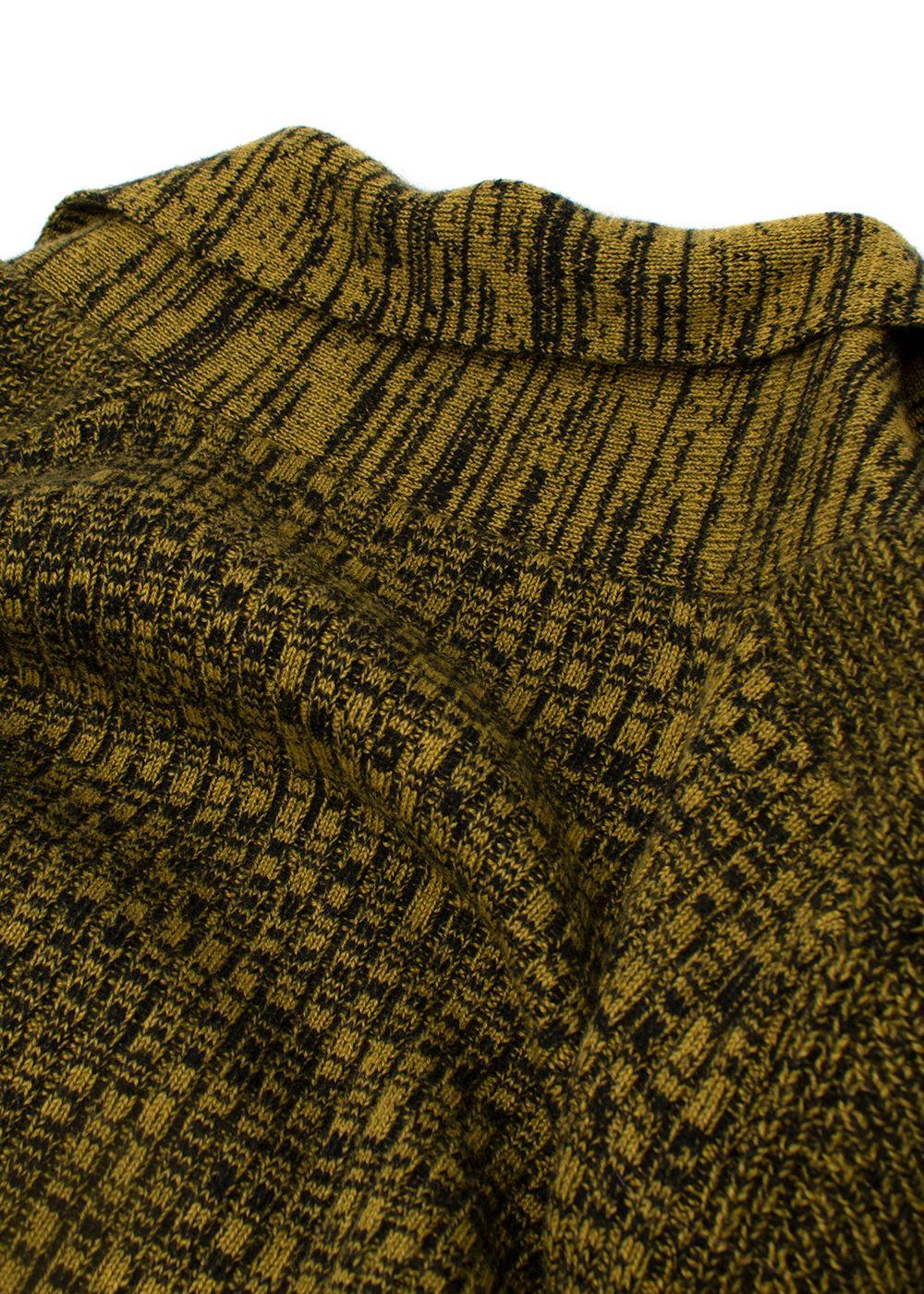 Bottega Veneta Yellow & Black Marl Knit Cardigan