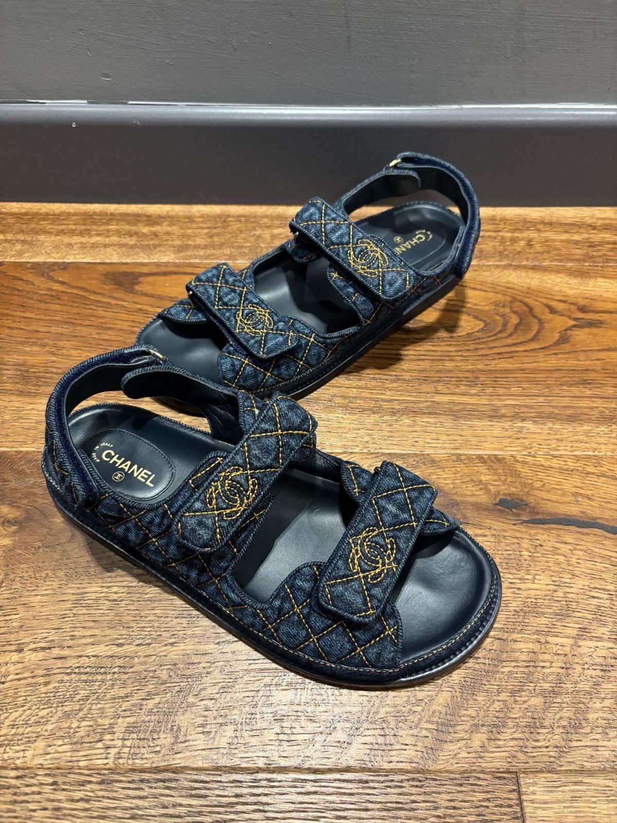 Chanel Denim Dad Sandals
