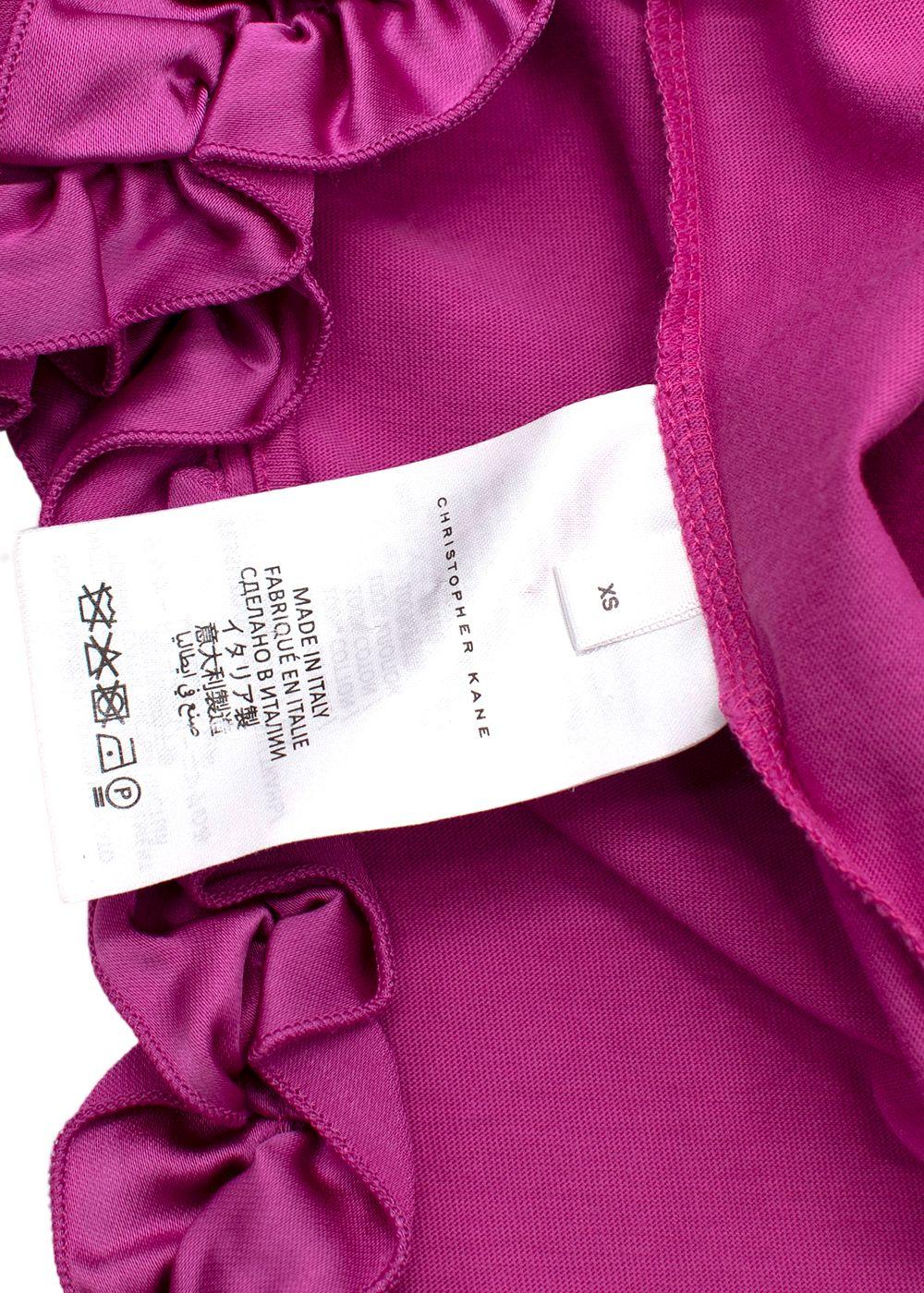 Christopher Kane Pink Ruffle Trim T-Shirt