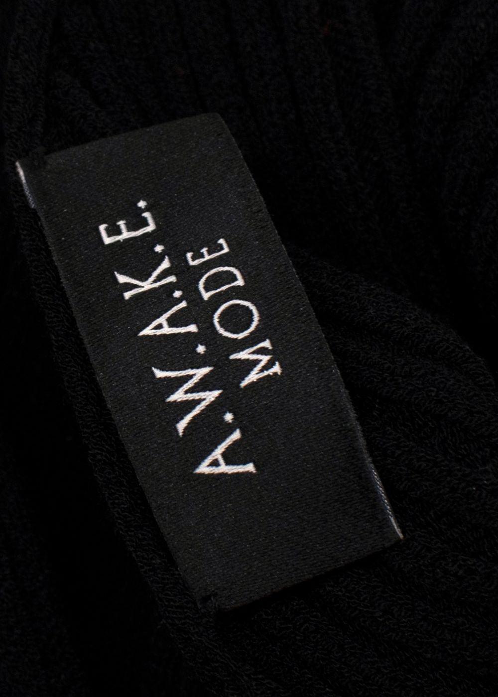 Awake Mode Black Ribbed Backless Top