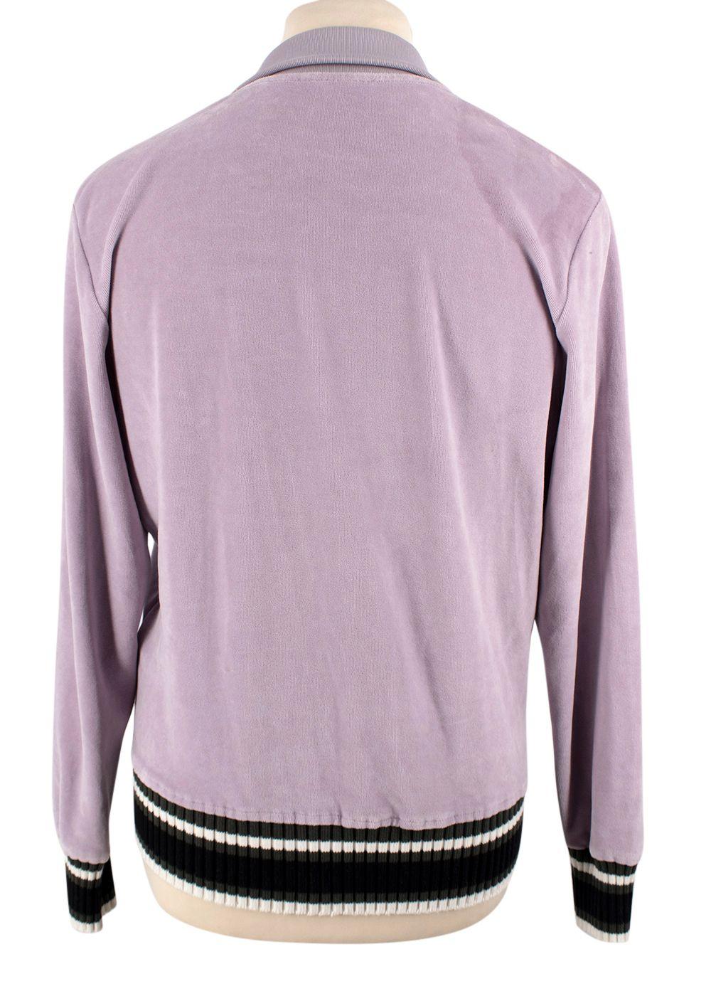 Palm Angels Lilac Chenille Track Jacket