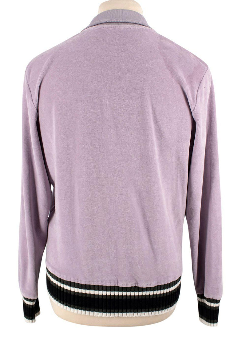 Palm Angels Lilac Chenille Track Jacket