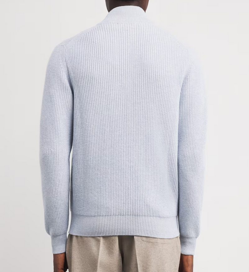 Fioroni Cashmere Cashmere Zip-Up Cardigan