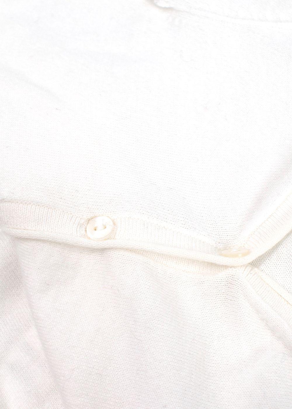 Bonpoint Kids White Knit Cardigan