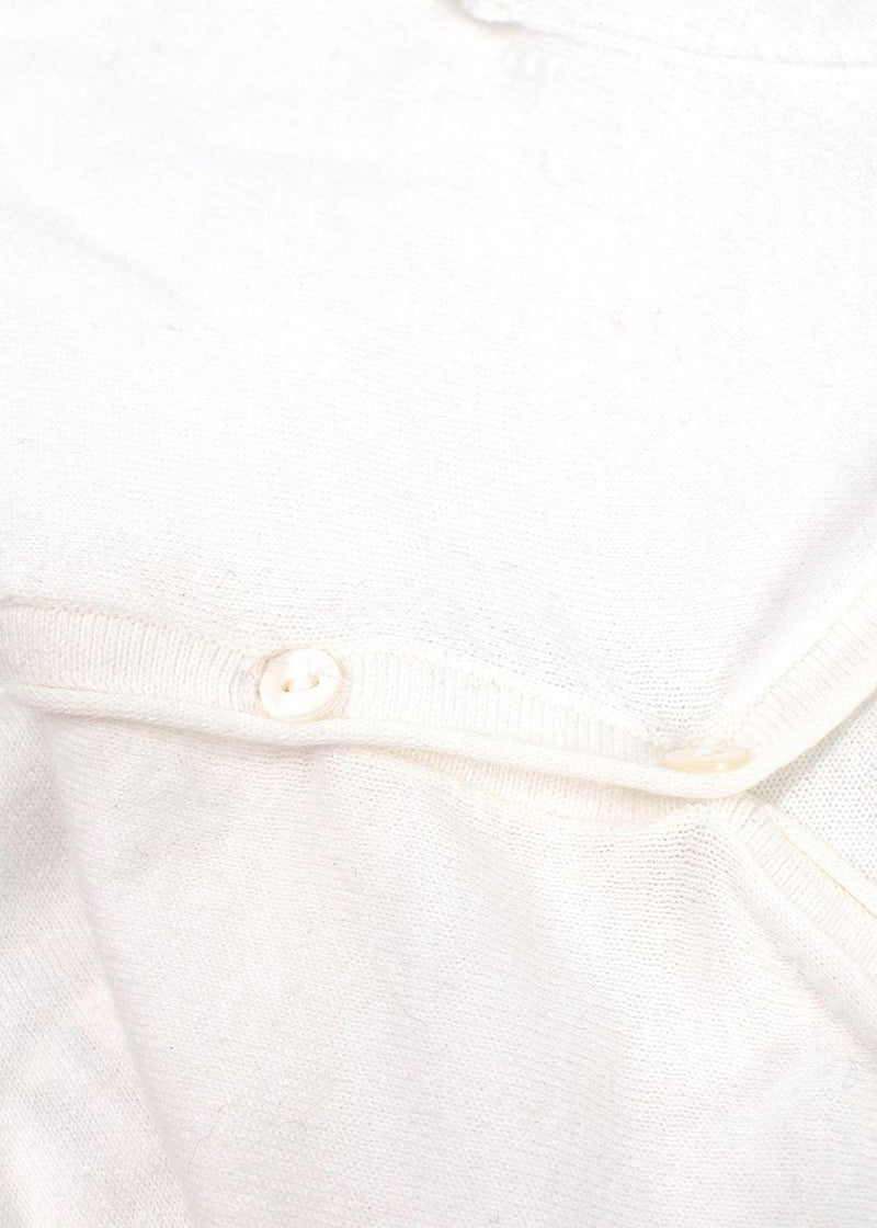 Bonpoint Kids White Knit Cardigan