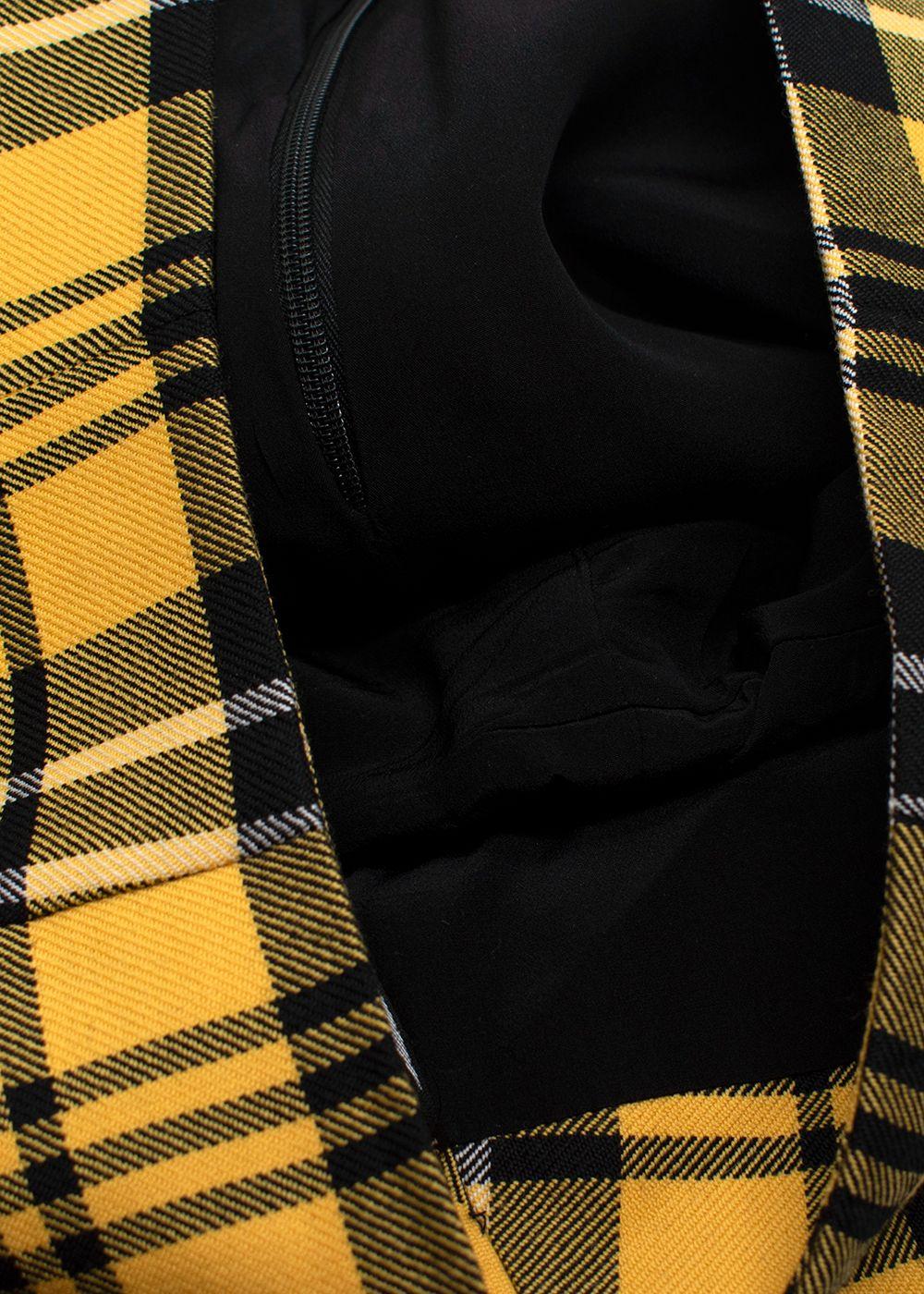 Dior Yellow Check Wool Hotpants