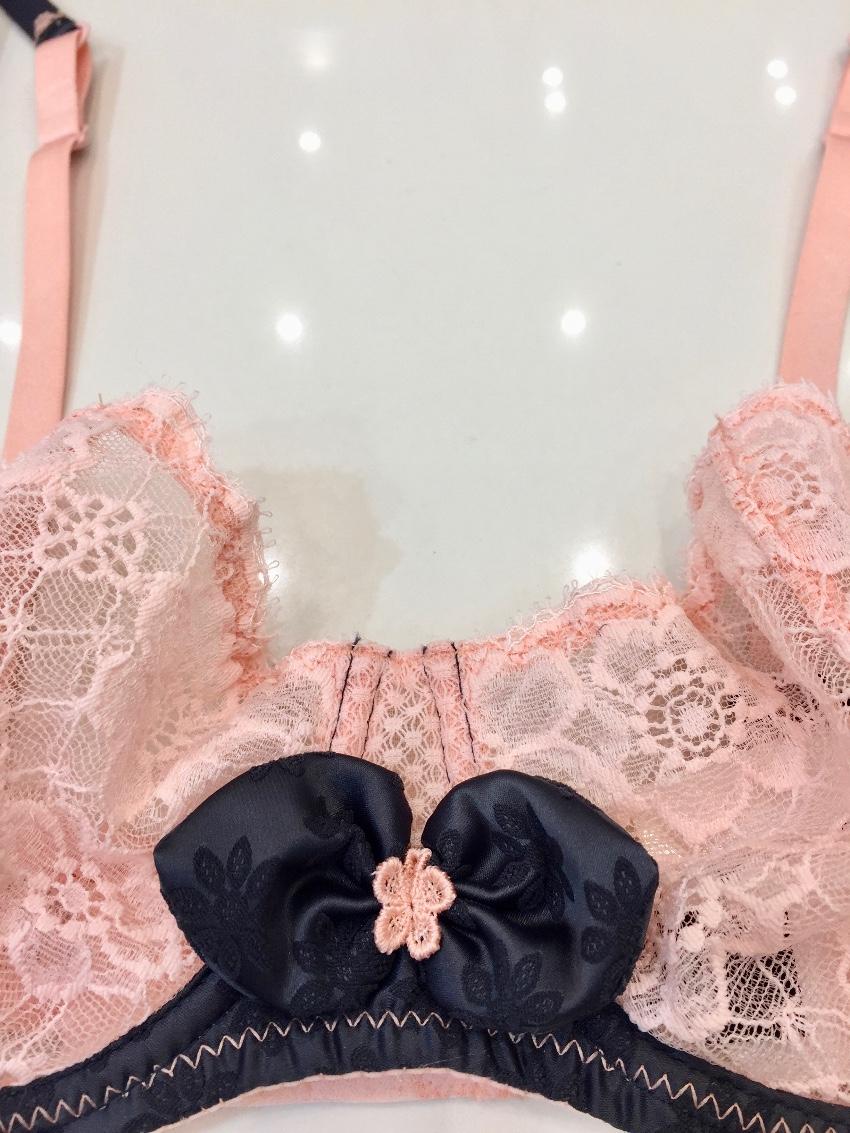 Aubade Ballet Pink Leavers Lace Underwired Bra