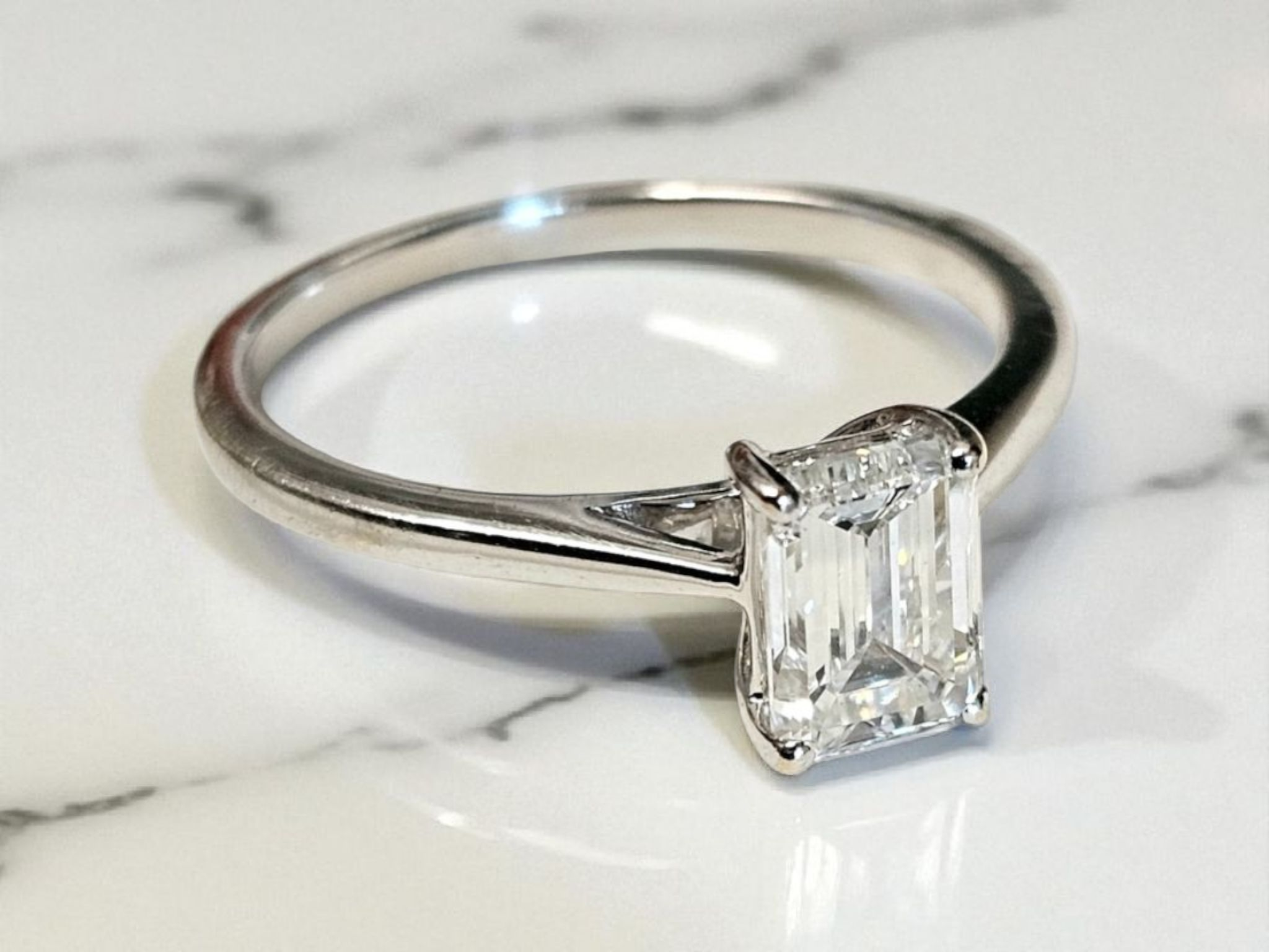 Bespoke Lab Grown White Gold 1 Carat Diamond Ring