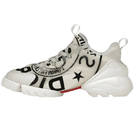 Dior Neoprene White Rubber D-Connect Sneakers