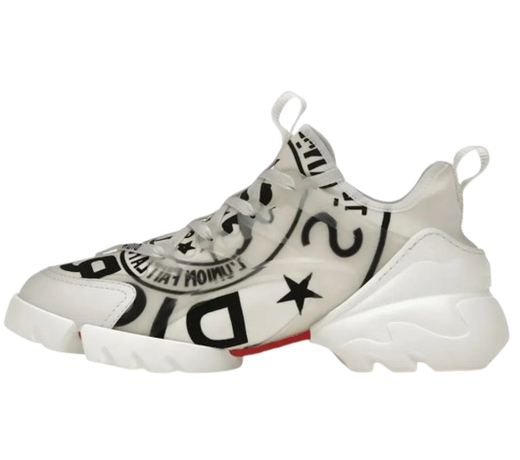 Dior Neoprene White Rubber D-Connect Sneakers