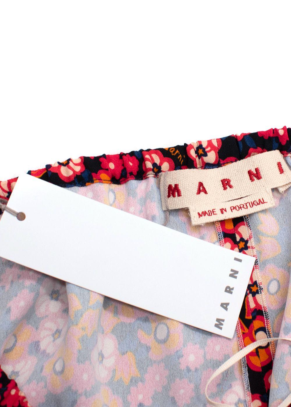 Pop Garden floral-print satin-crepe midi skirt