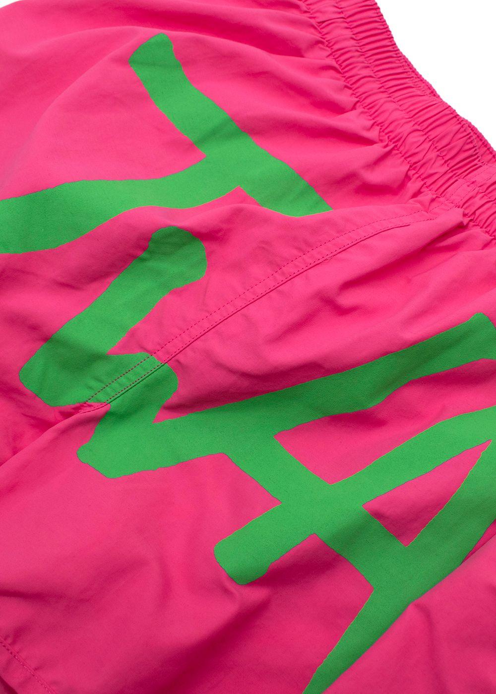 JW Anderson Pink Logo Printed Swim Shorts