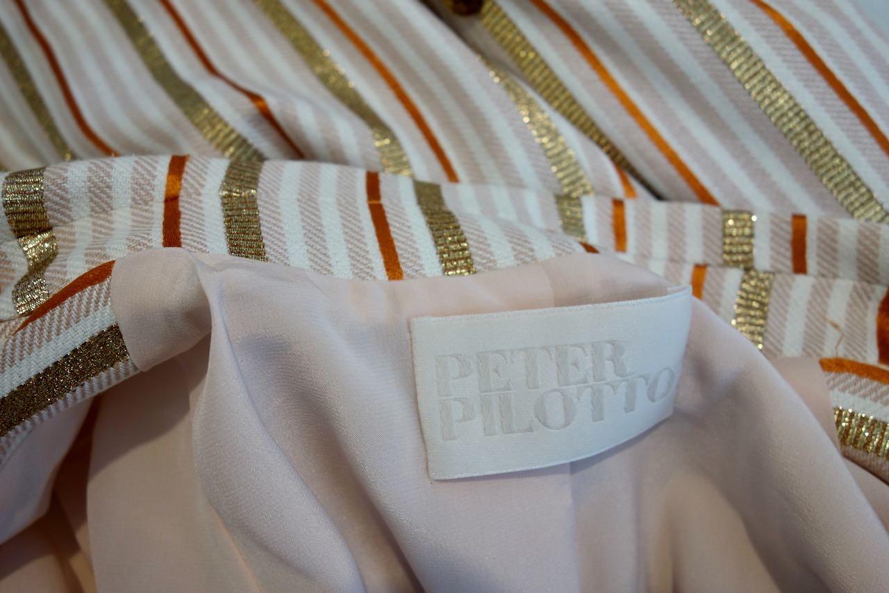 orange, pink & gold striped blazer