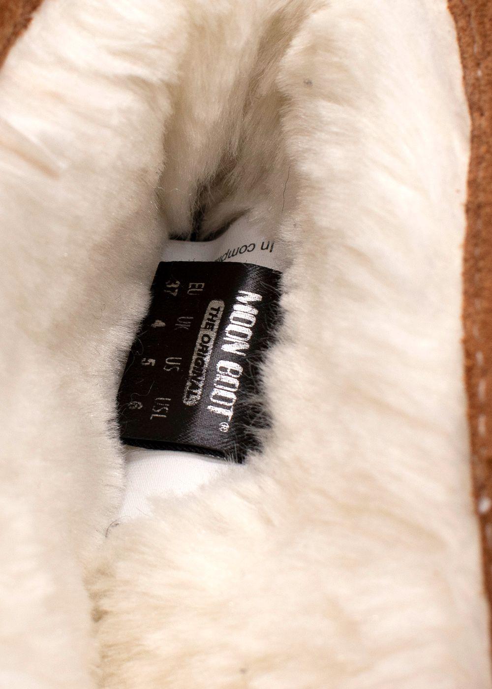 Moon Boot LAB69 Dark Side Low Cream Shearling Boots