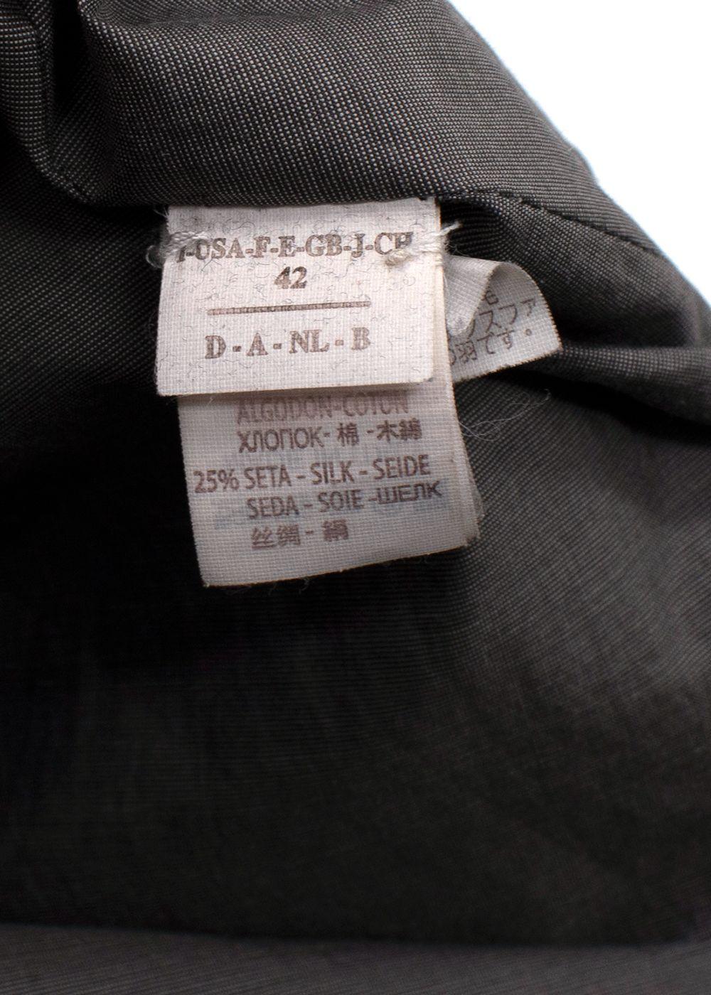 Brunello Cucinelli Grey Double Layer Coat With Detachable Waistcoat