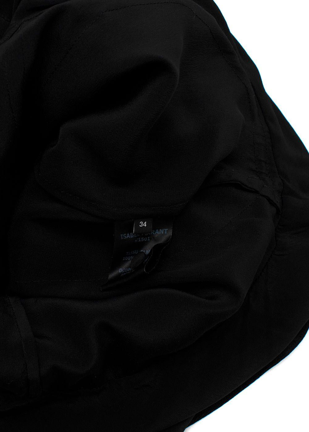 Black Silk Ruffle Mini Dress
