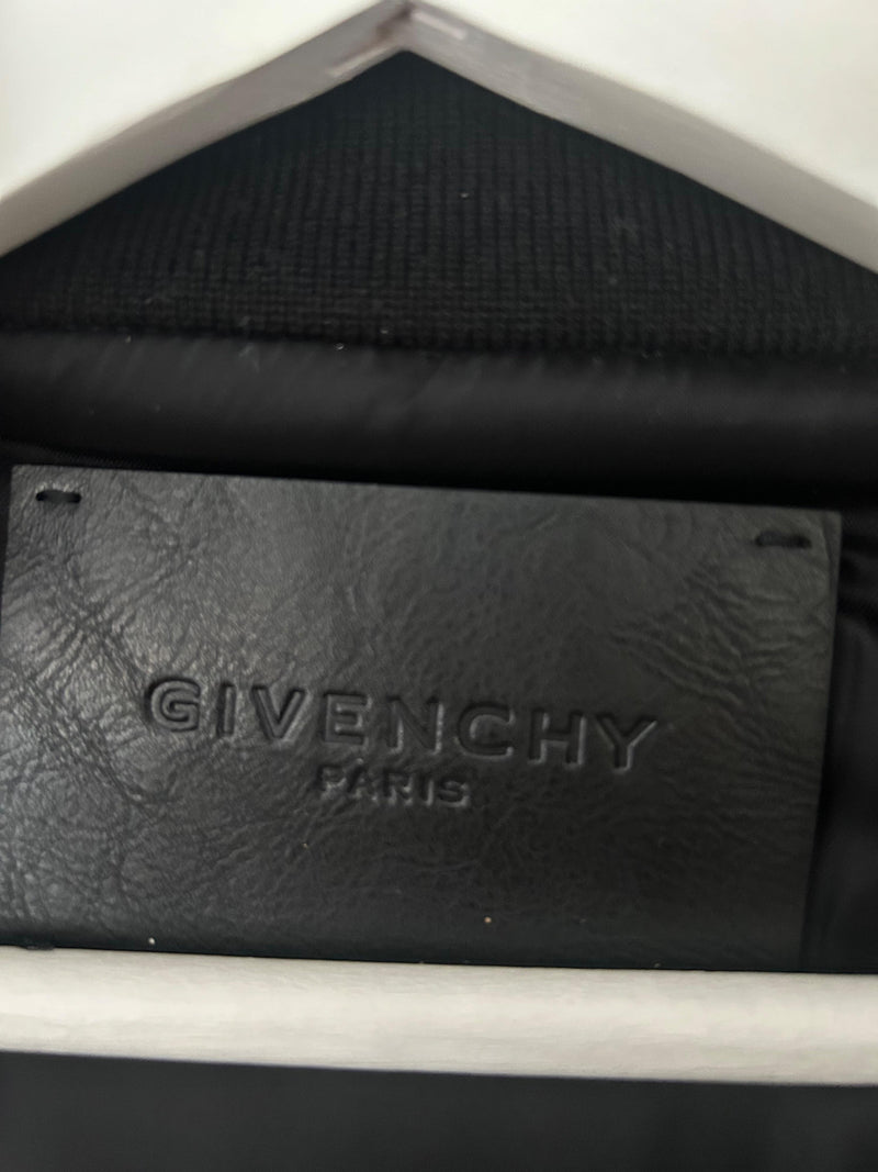 Givenchy Black and Red Silk Bomber Jacket