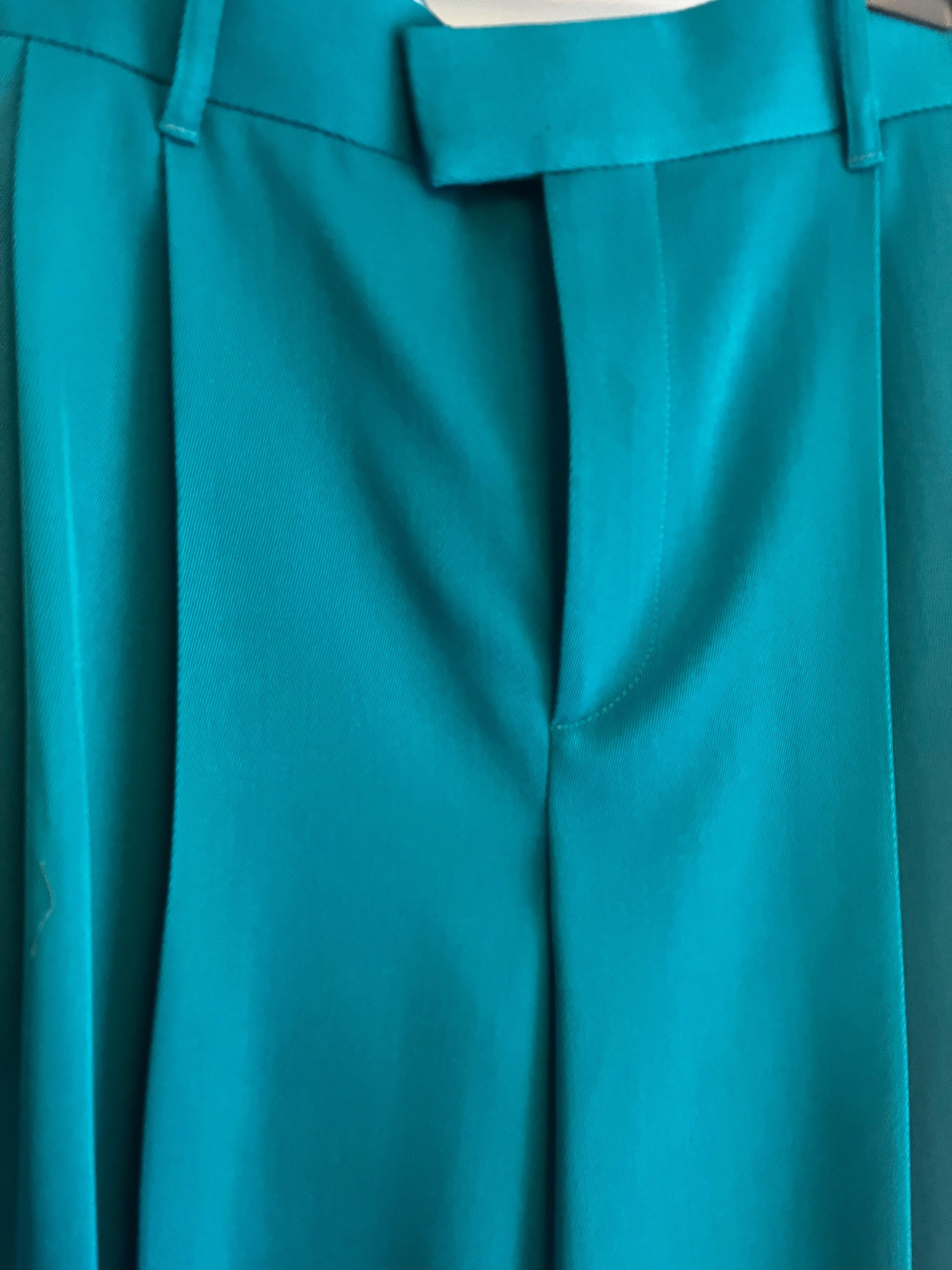 Teal Tailored Trousers