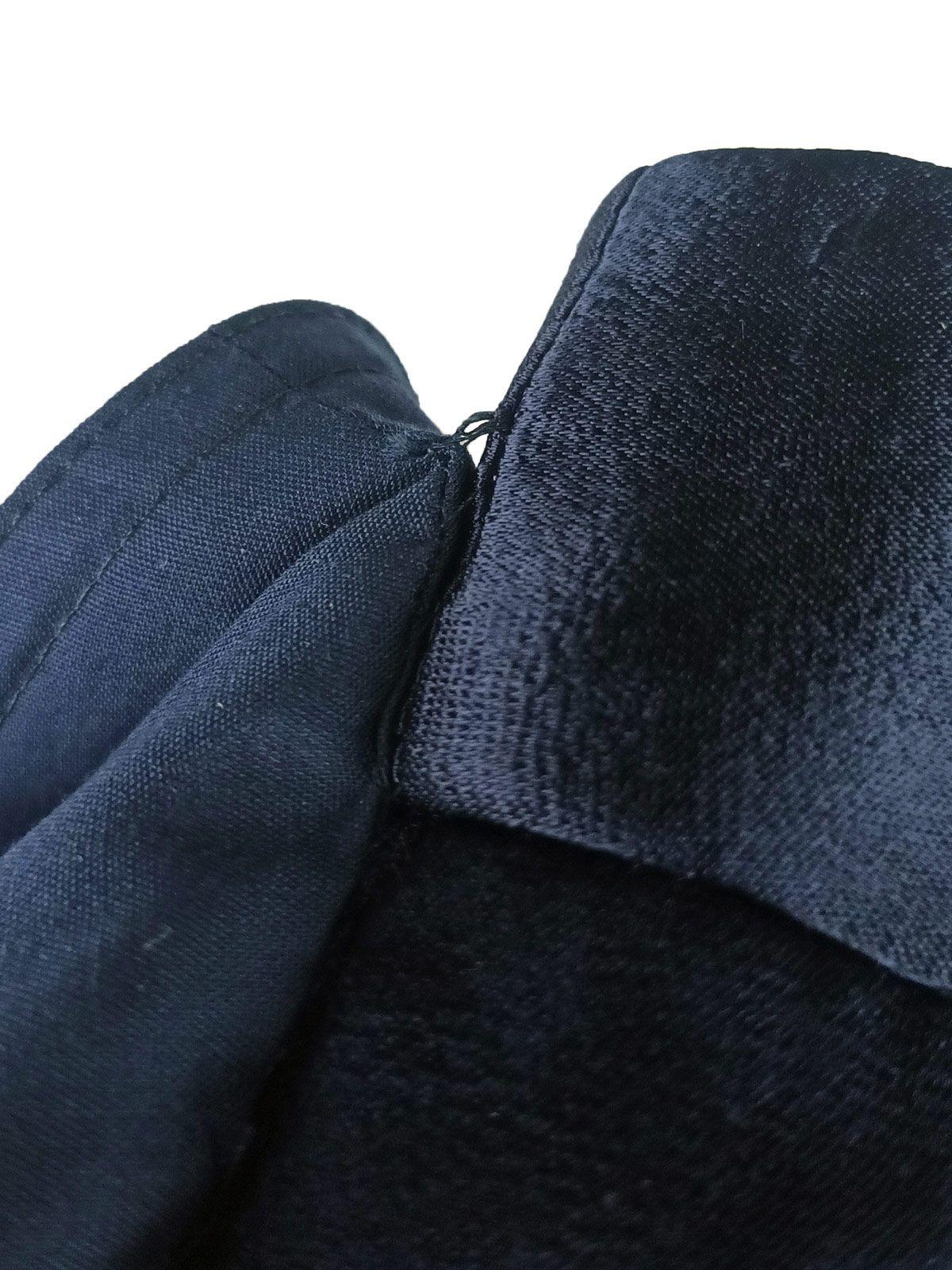 Blue hammered satin trousers