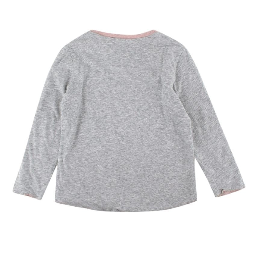 Stella McCartney Grey/Pink Good Day/Bad Day Cotton Reversible Sweater