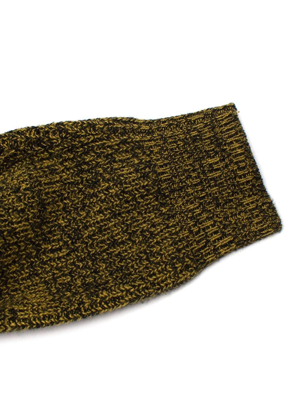 Bottega Veneta Yellow & Black Marl Knit Cardigan