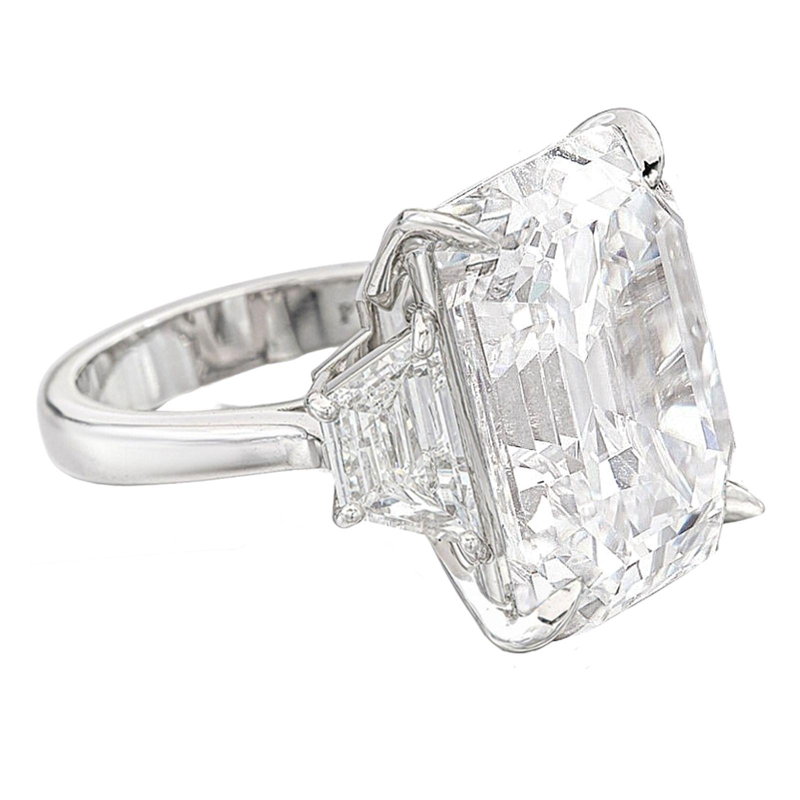 Verde 6ct IGI Certified Lab Grown Asscher Cut Diamond Ring