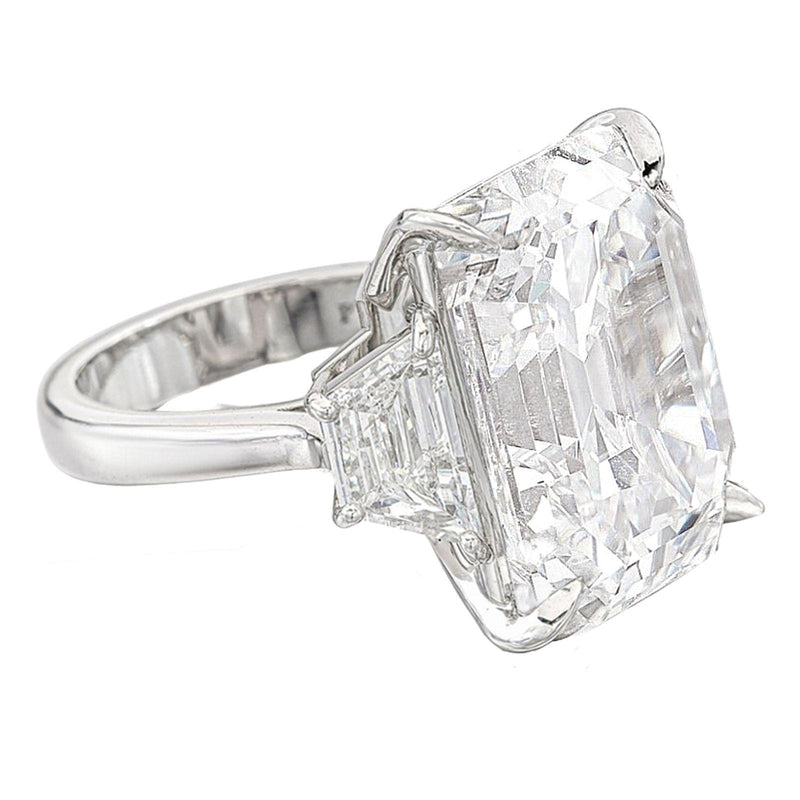 Verde 6ct IGI Certified Lab Grown Asscher Cut Diamond Ring