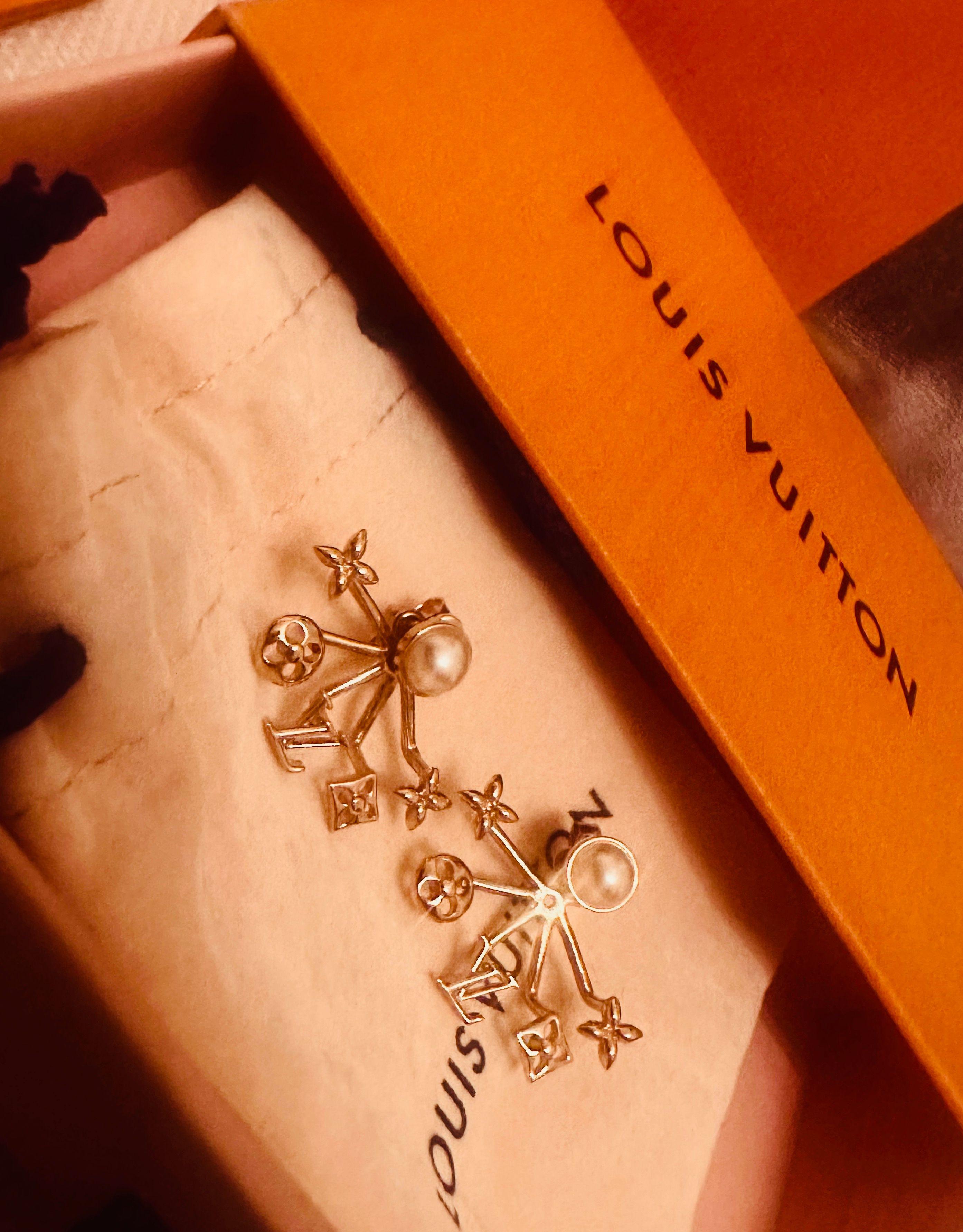 Louis Vuitton Faux Pearl Cruiser Earrings