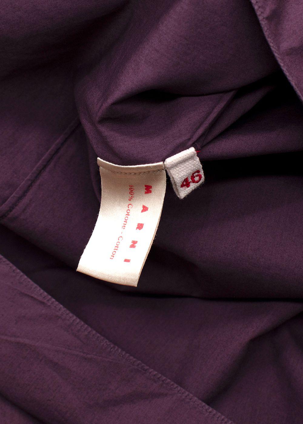 Marni Plum Cotton Blouse