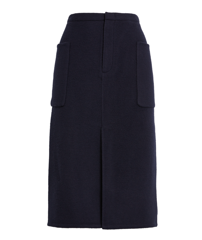 Vince Brushed Recycled Wool-Blend Pencil Skirt