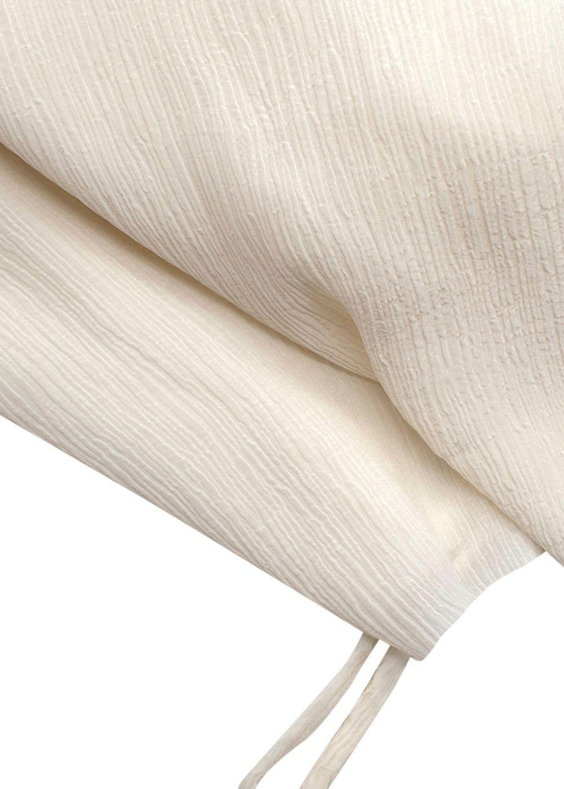 Aeron Cream Crinkle Tie One Shoulder Dress