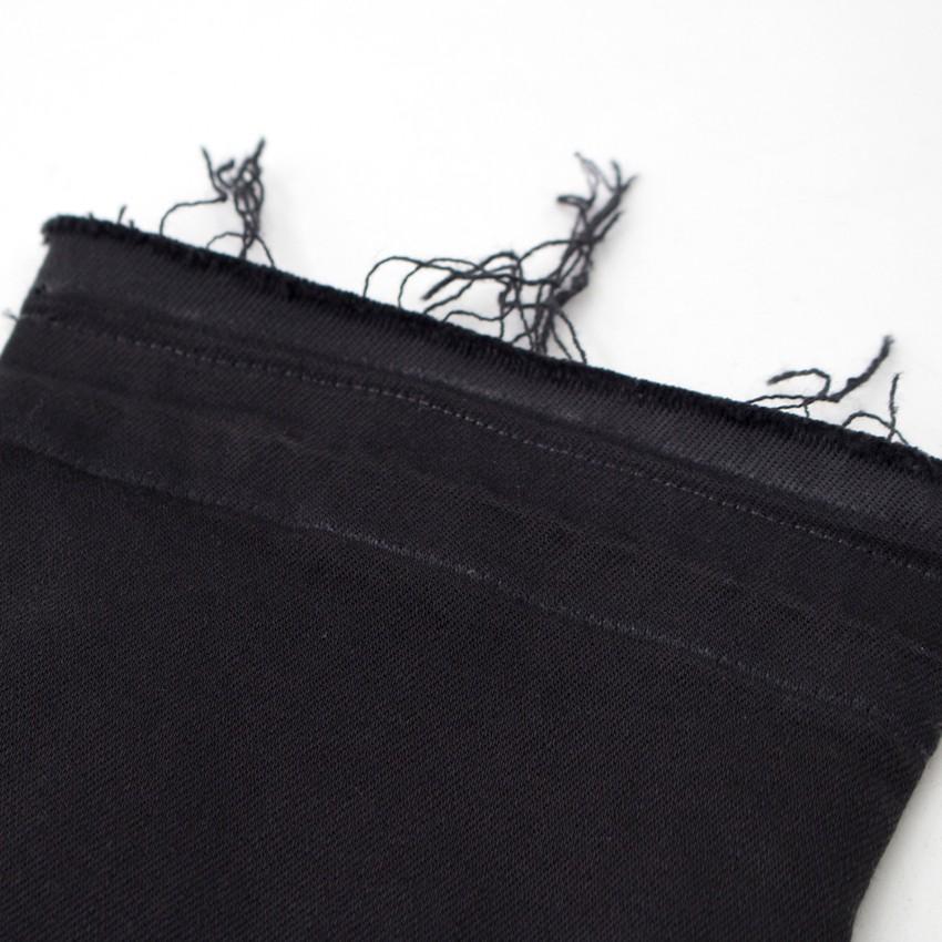 J Brand Alana Black Distressed Fray Hem Skinny Jeans