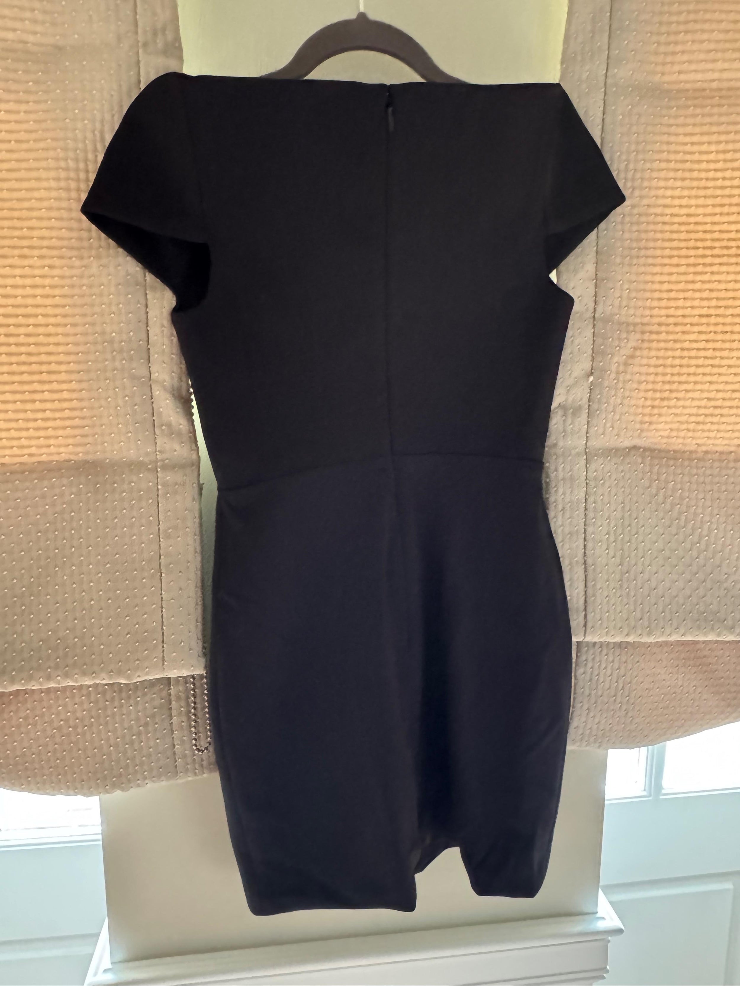 Black Off-The-Shoulder Stretch Mini Dress