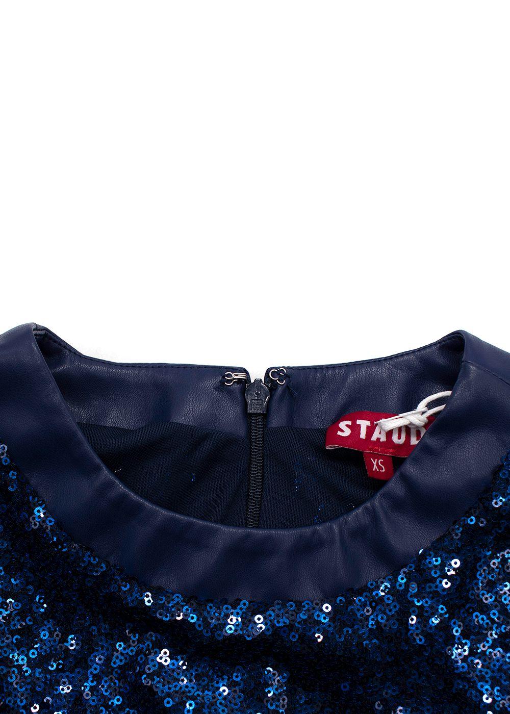 Staud Cobalt Sequin Long Sleeve Mini Dolce Dress