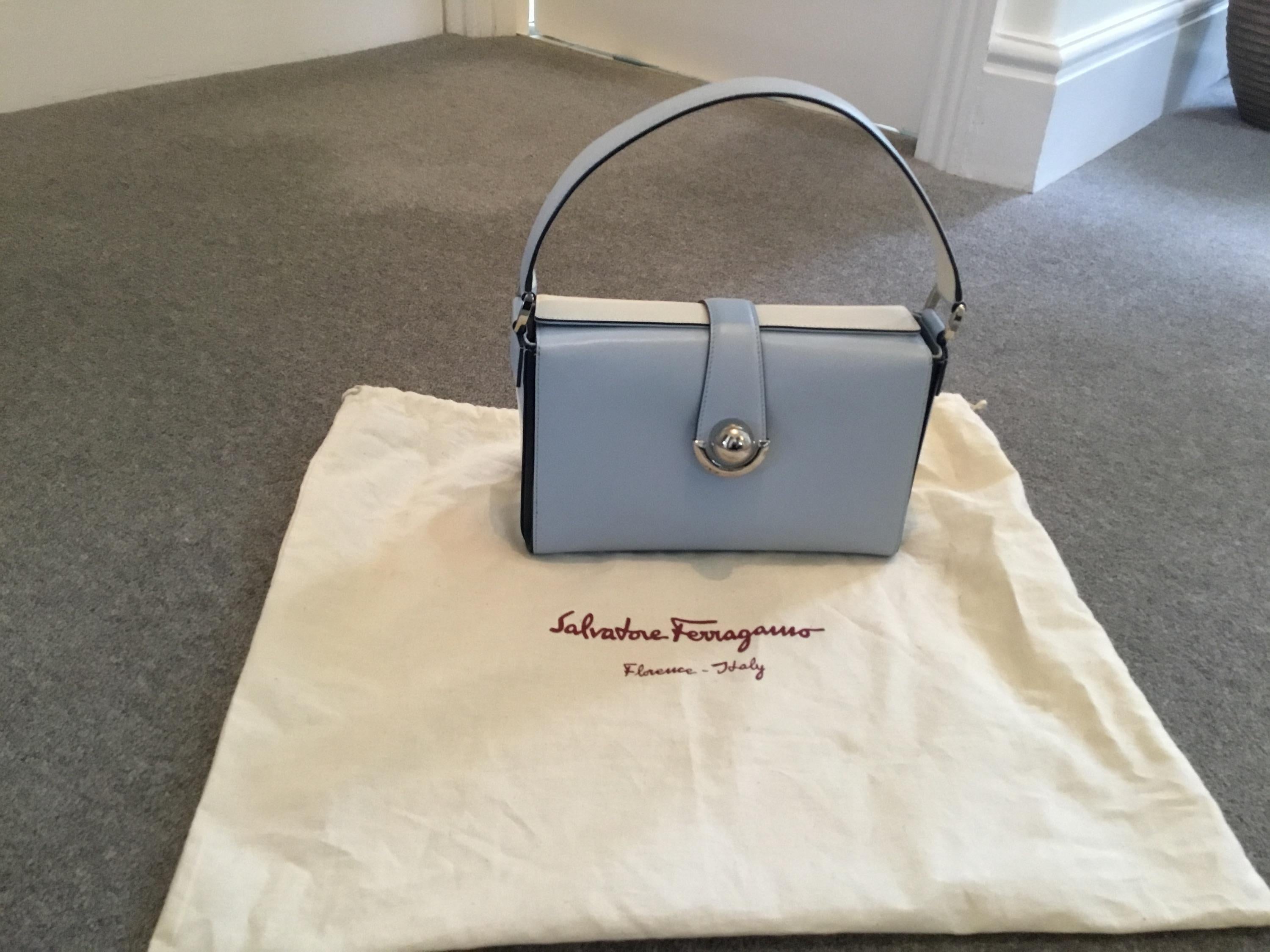 Baby Blue Leather Mini Bag