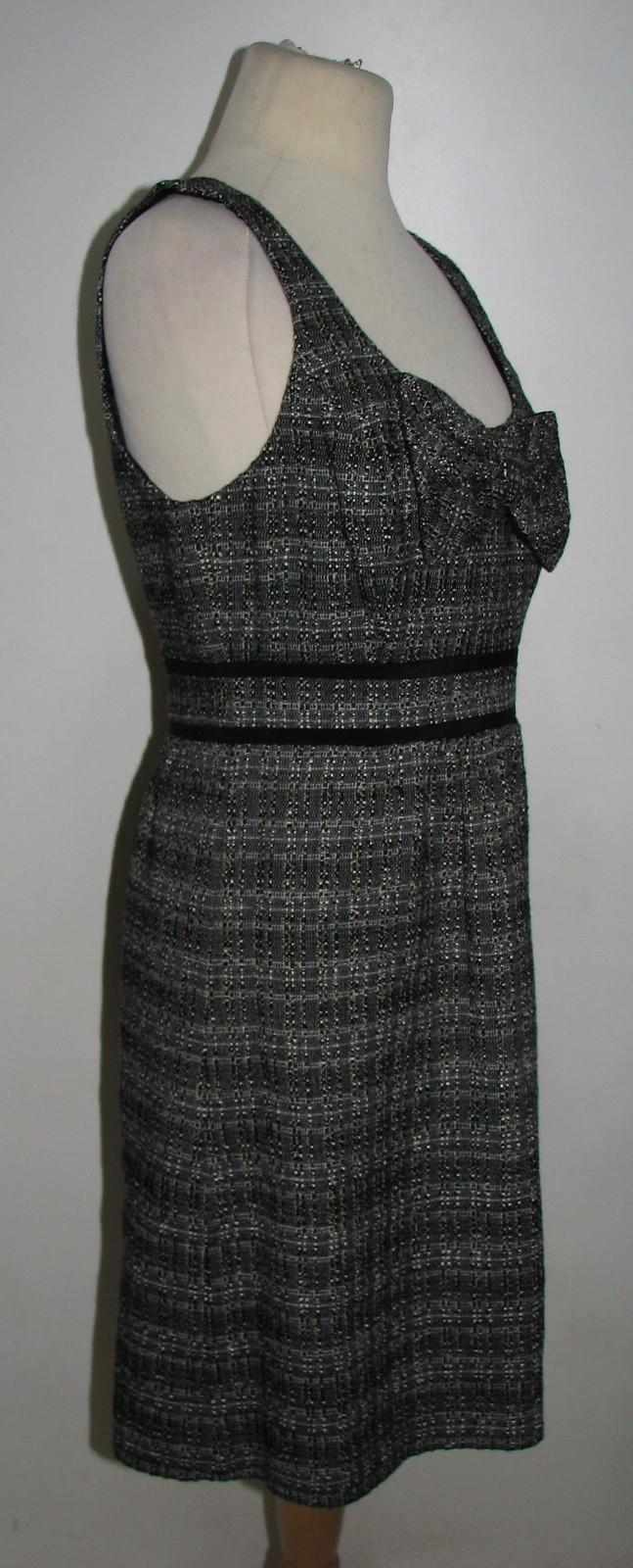 Tibi black and white bow embellished dress