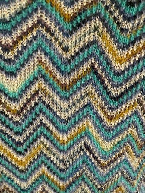 M Missoni Blue ZigZag Top